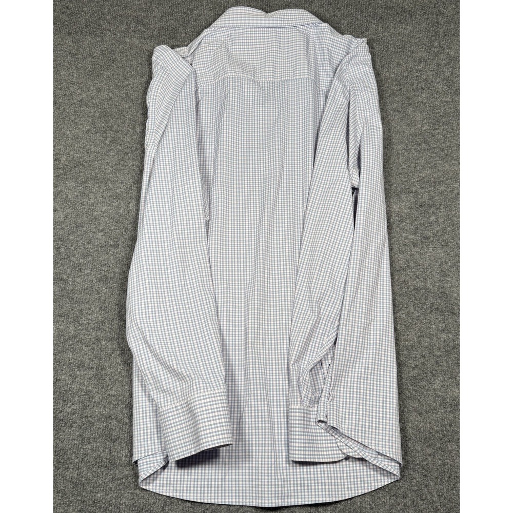UNTUCKIT MENS 3XL PERFORMANCE BLUE PINK WHITE CHECK BUTTON DOWN STRETCH SHIRT - Picture 10 of 10